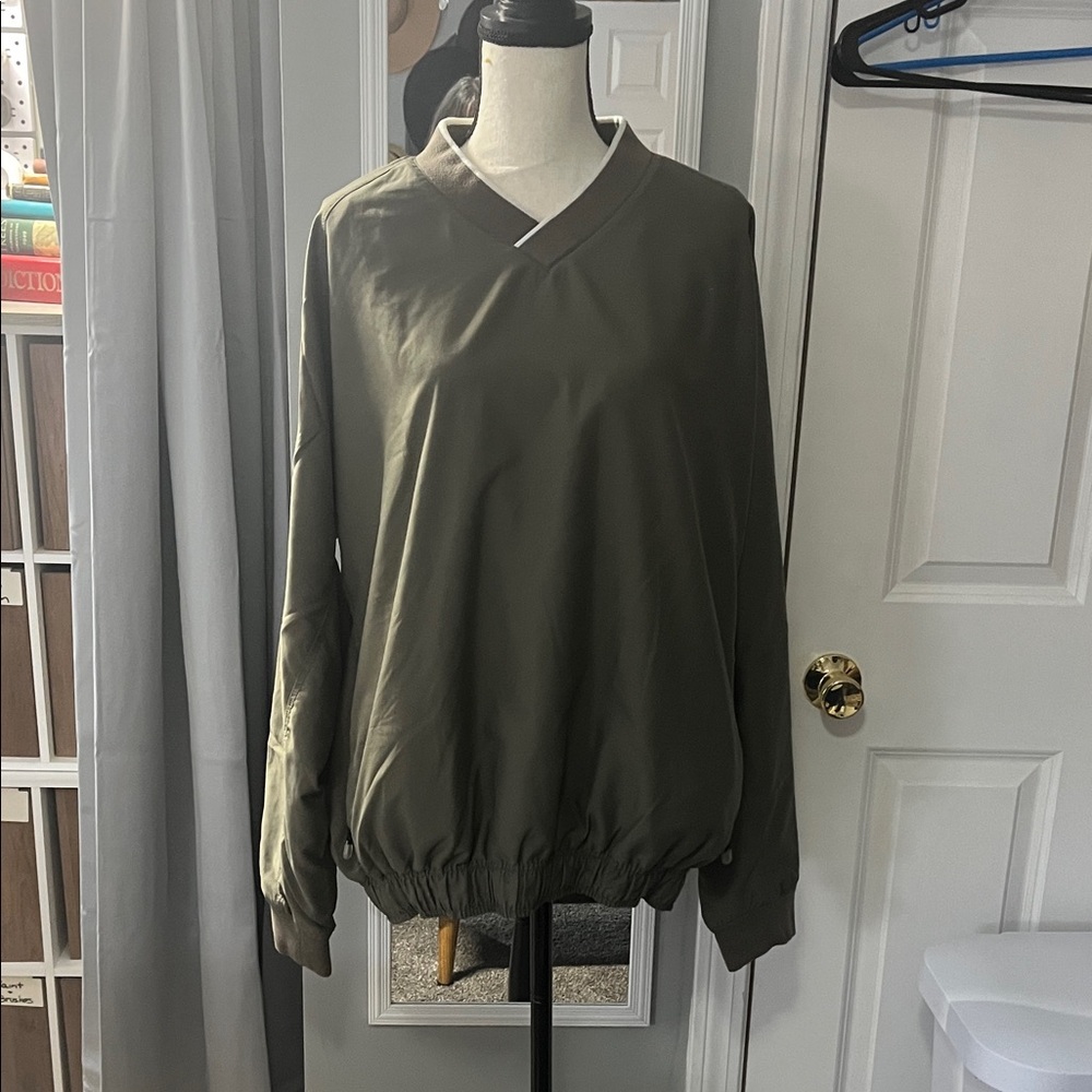 Adidas Olive Green Windbreaker for Men